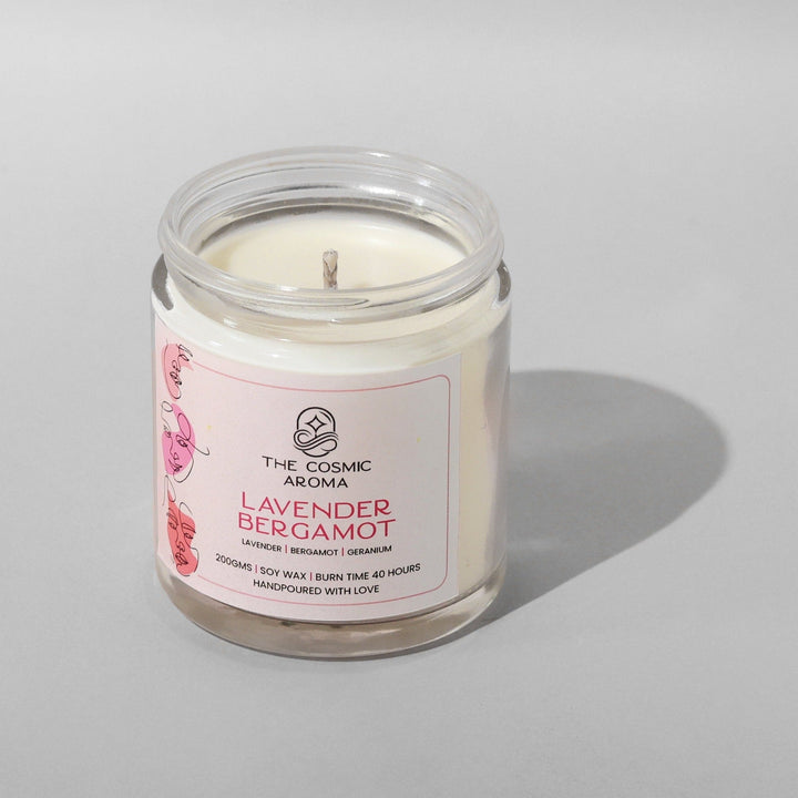 Lavender Bergamot Soy Candle The Cosmic Aroma