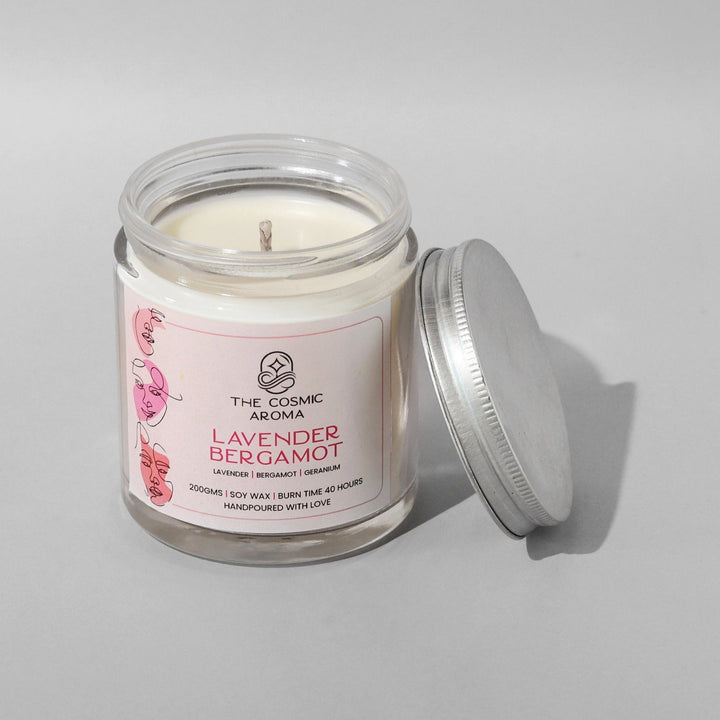 Lavender Bergamot Soy Candle The Cosmic Aroma