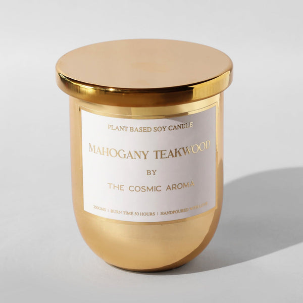 Mahogany Teakwood Candle The Cosmic Aroma